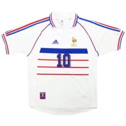 Alternative view of Zidane #10 Retro France Away Jersey World Cup 1998