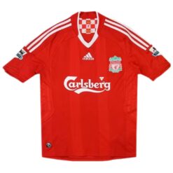 Alternative view of Gerrard #8 Retro Liverpool Home Jersey 2008/09
