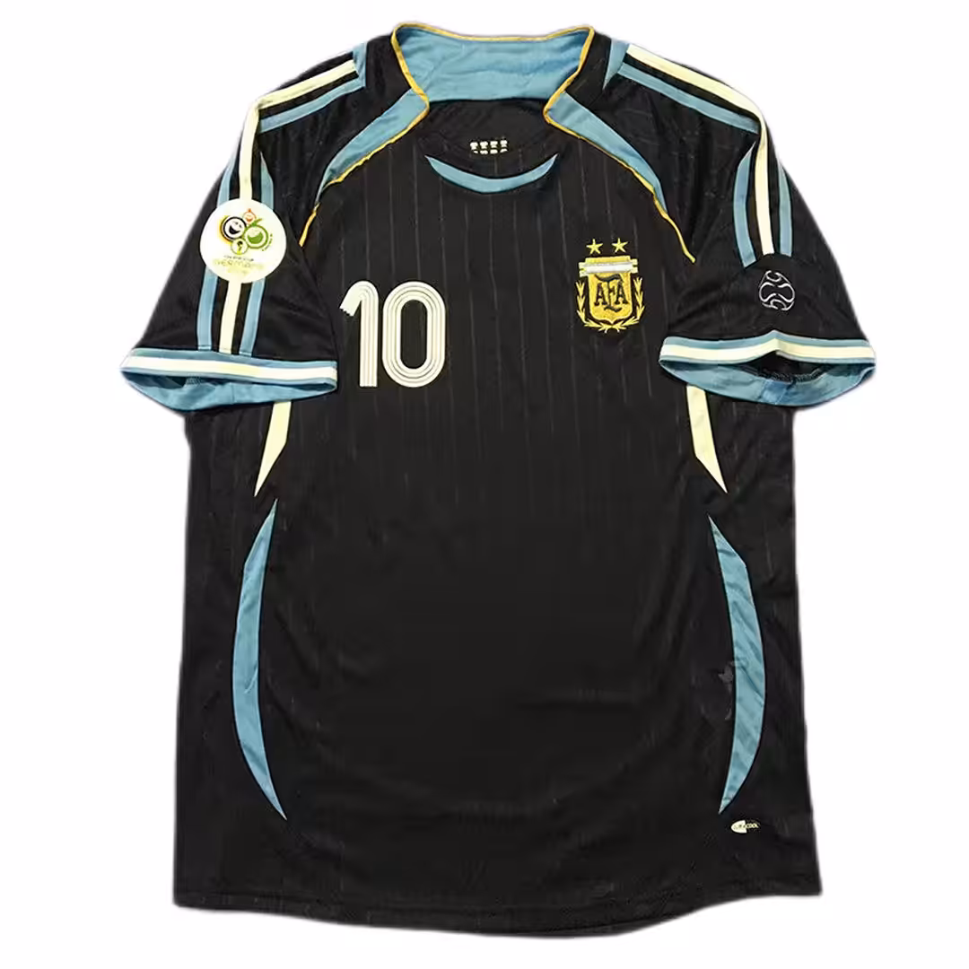 RIQUELME #10 Retro Argentina Away Jersey World Cup 2006 - Image 3