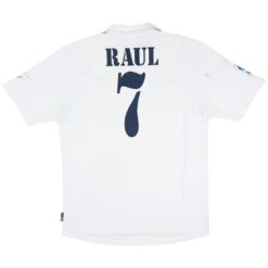 RAUL #7 Retro Real Madrid Centenary Home Jersey 2002/03