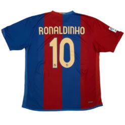 Ronaldinho #10 Retro Barcelona Home Jersey 2006/07