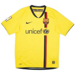 Alternative view of A.INIESTA #8 Retro Barcelona Away Jersey 2008/09
