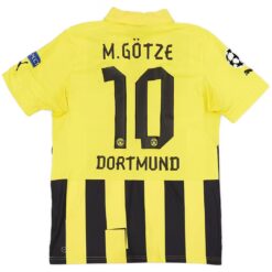 M.G?TZE #10 Retro Borussia Dortmund UCL Home Jersey 2012/13