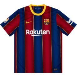 Alternative view of Messi #10 Retro Barcelona Home Jersey 2020/21