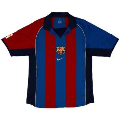 Alternative view of XAVI #6 Retro Barcelona Home Jersey 2001/02