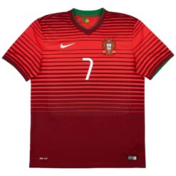 Alternative view of RONALDO #7 Retro Portugal Home Jersey 2014