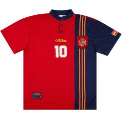 Alternative view of RAUL #10 Retro Spain Home Jersey 1996