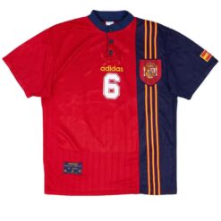 Alternative view of R. HIERRO #6 Retro Spain Home Jersey 1996