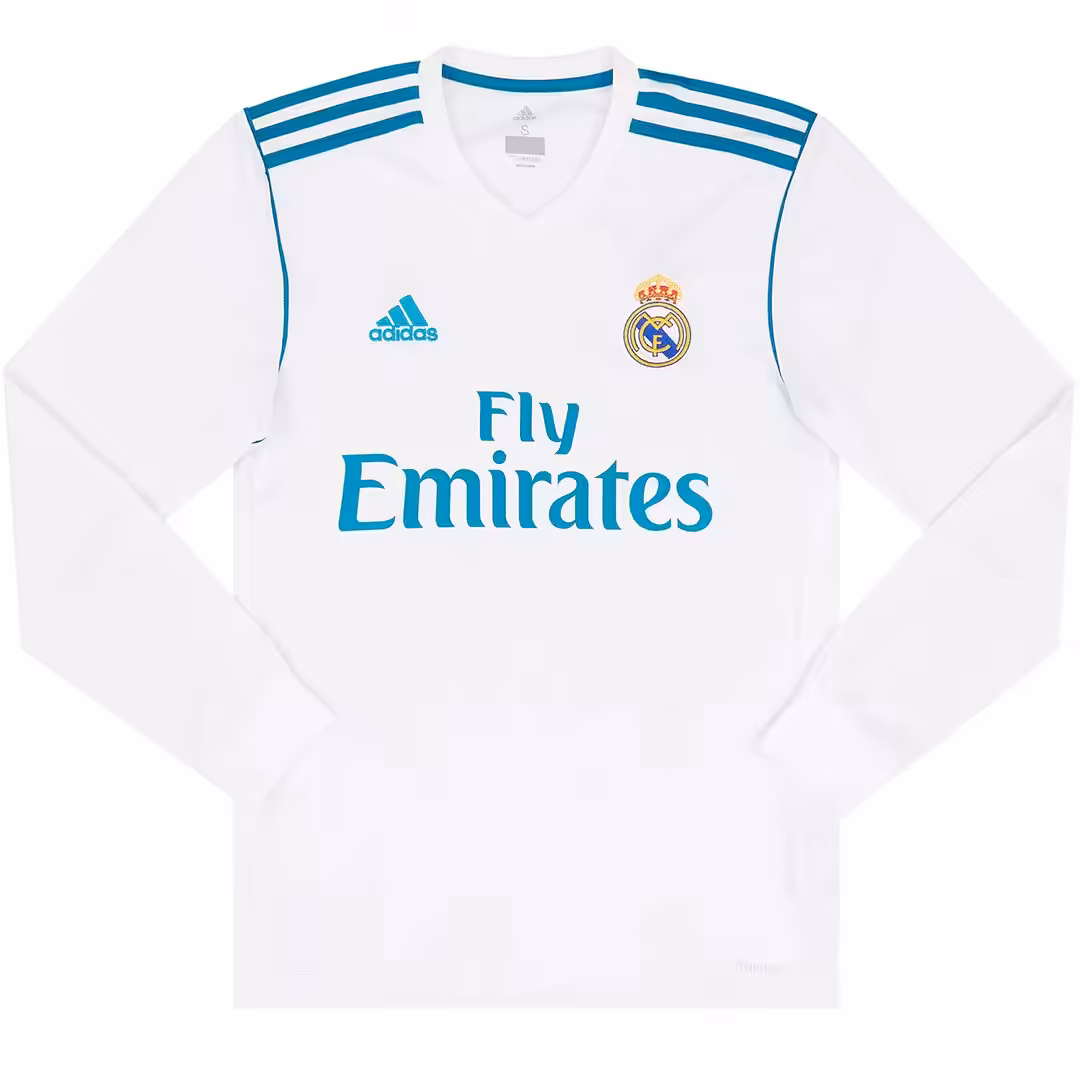 RONALDO #7 Retro Real Madrid Home Long Sleeve Jersey 2017/18 - Image 2