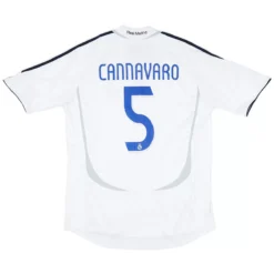 CANNAVARO #5 Retro Real Madrid Home Jersey 2006/07
