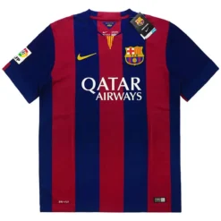 Alternative view of Neymar Jr #11 Retro Barcelona Home Jersey 2014/15