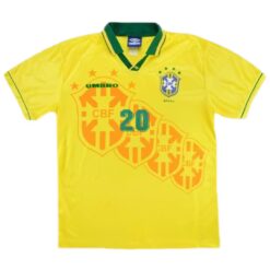 Alternative view of Ronaldo #20 Brazil Home Retro Jersey World Cup 1994