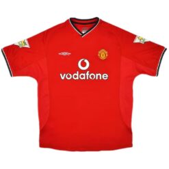 Alternative view of BECKHAM #7 Retro Manchester United Home Jersey 2000/02