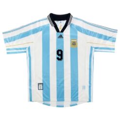 Alternative view of BATISTUTA #9 Retro Argentina Home Jersey World Cup 1998