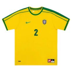 Alternative view of CAFU #2 Retro Brazil Home Jersey World Cup 1998