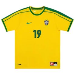 Alternative view of DENILSON #19 Retro Brazil Home Jersey World Cup 1998