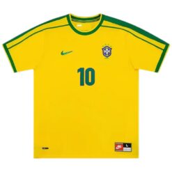 Alternative view of RIVALDO #10 Retro Brazil Home Jersey World Cup 1998