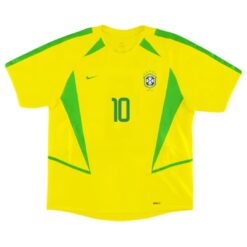 Alternative view of RIVALDO #10 Retro Brazil Home Jersey World Cup 2002