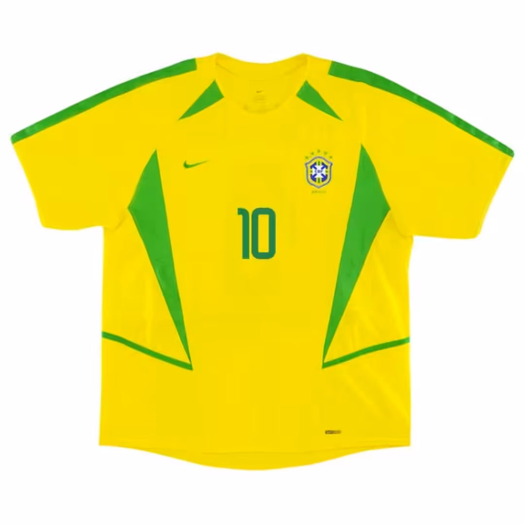 RIVALDO #10 Retro Brazil Home Jersey World Cup 2002 - Image 2