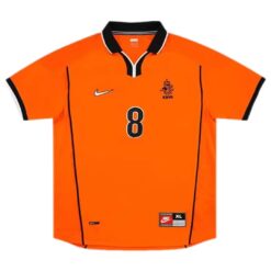 Alternative view of BERGKAMP #8 Retro Netherlands Home Jersey World Cup 1998