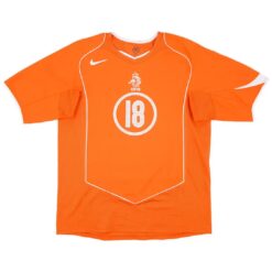 Alternative view of V.PERSIE #18 Retro Netherlands Home Jersey EURO 2004