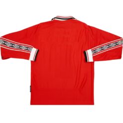 Alternative view of Retro Manchester United Home Long Sleeve Jersey 1998/00