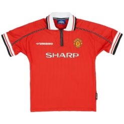 Alternative view of Beckham #7 Retro Manchester United Home Jersey 1999/00