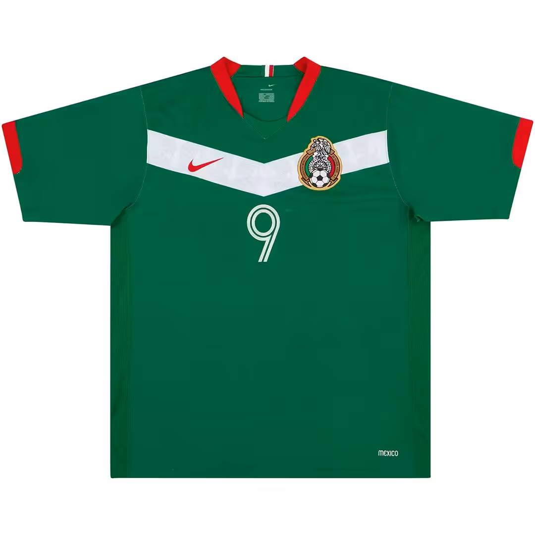 BORGETTI #9 Retro Mexico Home Jersey World Cup 2006 - Image 2