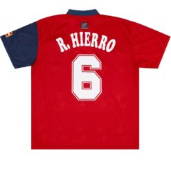 R. HIERRO #6 Retro Spain Home Jersey 1996