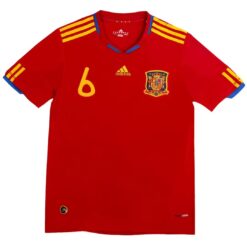 Alternative view of A. INIESTA #6 Retro Spain Home Jersey 2010