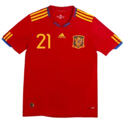 Alternative view of SILVA #21 Retro Spain Home Jersey 2010
