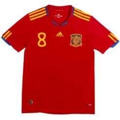 Alternative view of XAVI #8 Retro Spain Home Jersey 2010