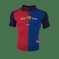 Alternative view of Retro Barcelona 100-Yeas Anniversary Home Jersey 1999/00
