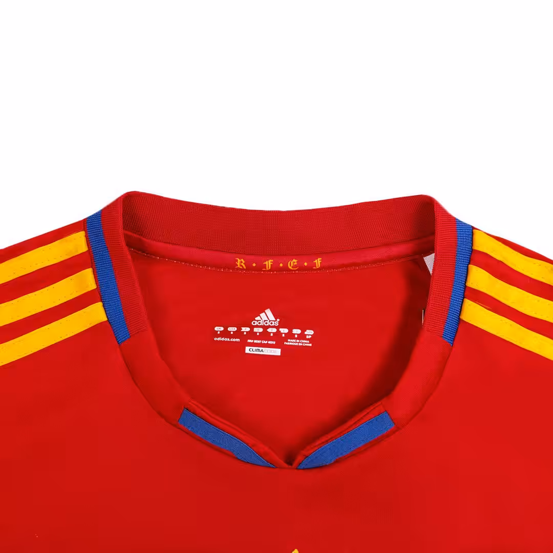 XAVI #8 Retro Spain Home Jersey 2010 - Image 3