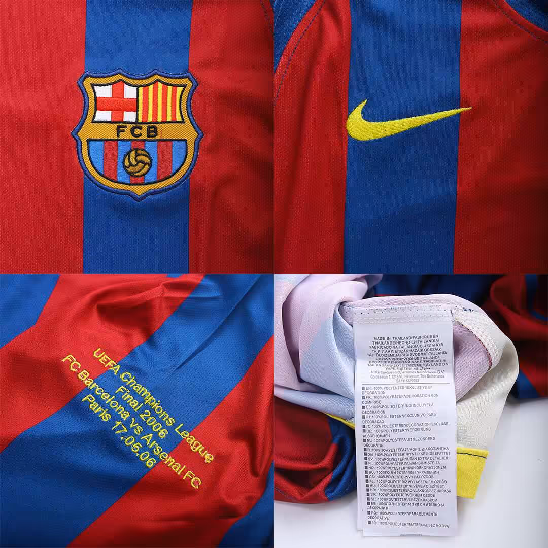 Ronaldinho #10 Retro Barcelona UCL Final Home Jersey 2005/06 - Image 4