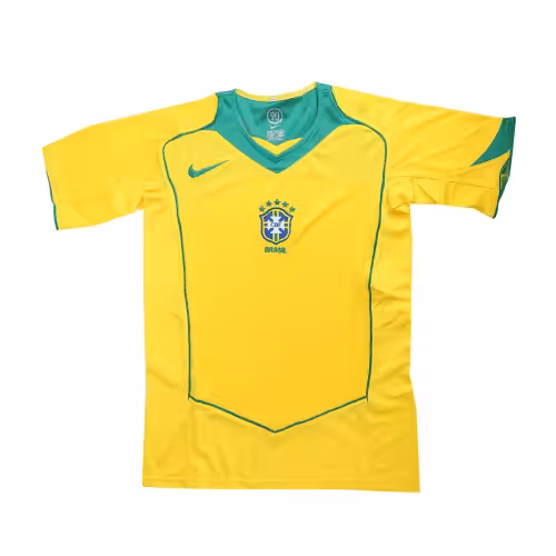 ADRIANO #7 Retro Brazil Home Jersey 2004 - Image 4