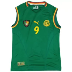 Alternative view of ETO'O #9 Retro Cameroon Home Jersey 2002