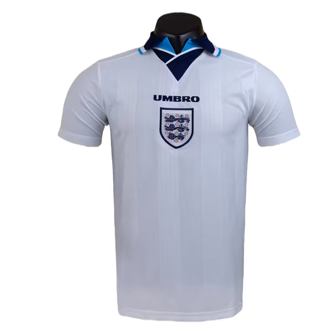 GASCOIGNE #8 Retro England Home Jersey Euro Cup 1996 - Image 3