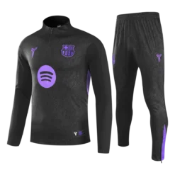 Barcelona Zipper Sweatshirt Kit(Adult/Kids) Black 2025/26