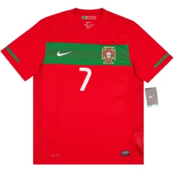 Alternative view of RONALDO #7 Retro Portugal Home Jersey 2010