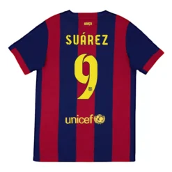 SUáREZ #9 Retro Barcelona Home Jersey 2014/15