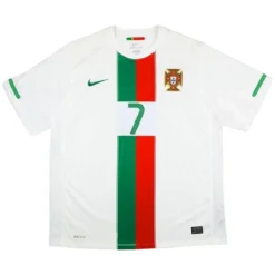 Alternative view of RONALDO #7 Retro Portugal Away Jersey 2010