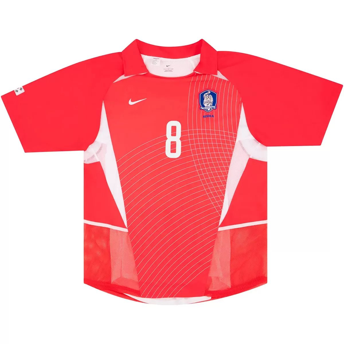 D H KIM #8 Retro South Korea Home Jersey 2002 - Image 2