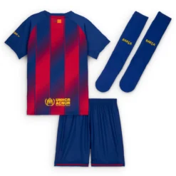 Alternative view of Kids Barcelona Home Jersey Full Kit 2025/26