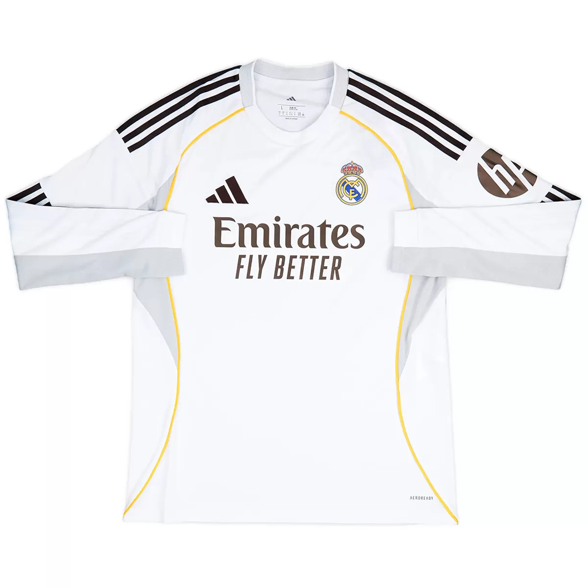 Real Madrid Home Long Sleeve Jersey 2025/26 - Image 3