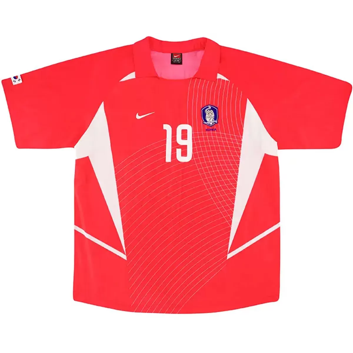 J H AHN #19 Retro South Korea Home Jersey 2002 - Image 2