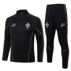 Portugal Training Tracksuit Kit(Jacket+Pants) Black&Gold 2026