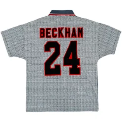 Beckham #24 Retro Manchester United Away Jersey 1995/96