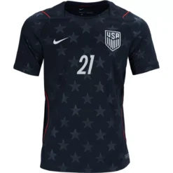 Alternative view of Weah #21 USMNT Away Jersey World Cup 2026