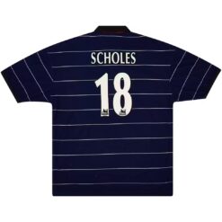 Scholes #18 Retro Manchester United Away Jersey 1999/00